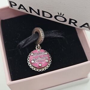 NEW Pandora Pink Birthday Cake Dangle Sterling Silver Charm Happy Birthday Box